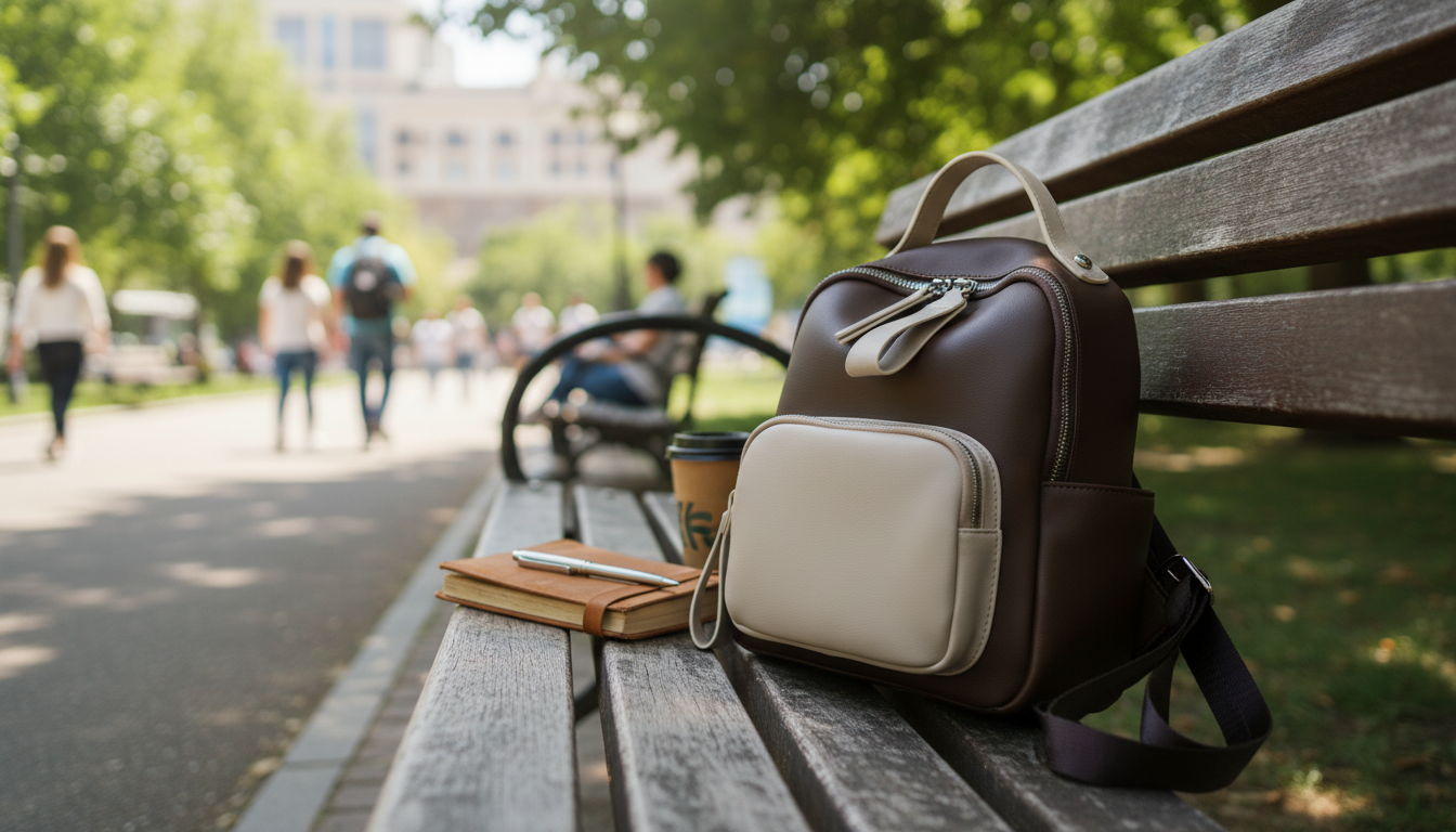 Real Leather Women’s Small Backpack: Travel & Commute